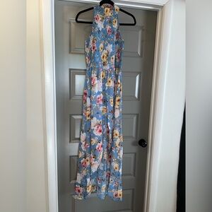 Venus Floral Blue Halter Top